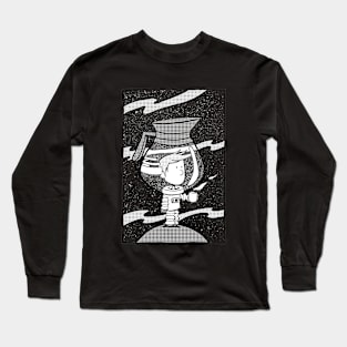 Java-naut Black and White Long Sleeve T-Shirt